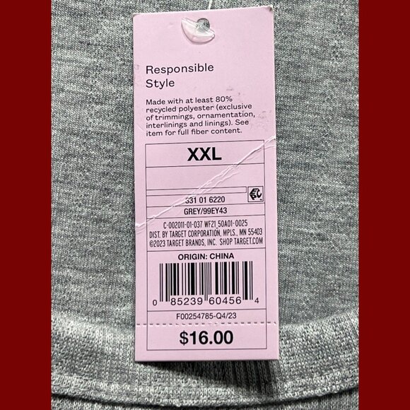 Wild Fable - Women's Long Sleeve Pointelle T-Shirt - Gray - XXL - Picture 8 of 13